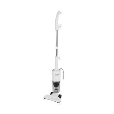 Krypton Stick and Handheld Vacuum Cleaner - KNVC6603 /Comes with 600W Motor,  HEPA Filter, Transparent Dust Cup, One-Key Release Dust / Low Noise Design, Lightweight & Portable, Hook Design for Easy Storage, for Home Use  / White Color, 2 Years Warranty