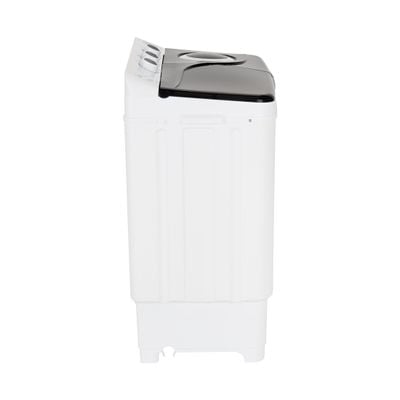 Krypton 7 kg Twin Tub Semi-Automatic Washing Machine- KNSWM6592/ Easy to Use Control Panel, Big Pulsator and Hand Twist Wash/ Classic Design, Plastic Body, Low Noise Operation, Compact Size/ Perfect for Home, Apartments, etc./ White, 1 Year Warranty