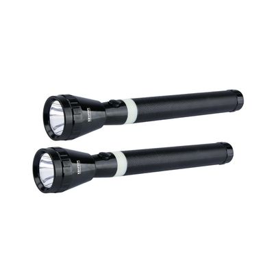 Krypton Rechargeable LED Flashlight 2PC - High Power Flashlight Super Bright CREE LED Torch Light - Built-in 1900mAh Battery, USB Charging - Powerful Torch for Camping Hiking Trekking Outdoor