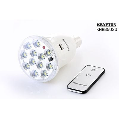 Energy Saving Lamp- Rechargeable Emergency LED Bulb for Home, Office with 12 PCS SMD LED | 2.5 Hours Working