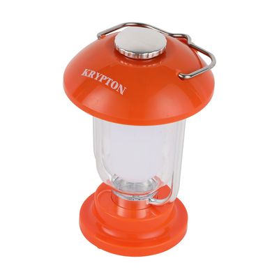 Krypton Rechargeable Emergency Lantern- KNE5056/ Energy Efficient Design with Light Dimming Switch, 2 Modes and 60 Hours Working/ Compact, Portable and Light-Weight Design/ Perfect for Indoor and Outdoor Use, Camping, Hiking, Walk, Picnic/ Red, 2 Years Warranty