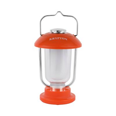 Krypton Rechargeable Emergency Lantern- KNE5056/ Energy Efficient Design with Light Dimming Switch, 2 Modes and 60 Hours Working/ Compact, Portable and Light-Weight Design/ Perfect for Indoor and Outdoor Use, Camping, Hiking, Walk, Picnic/ Red, 2 Years Warranty