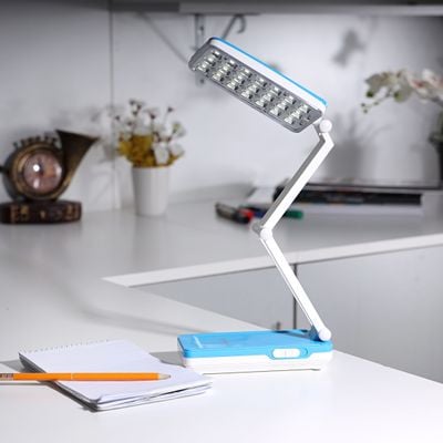 Krypton Rechargeable Reading Lamp Light, 21 PCS LED Light for Reading in Bed, Eye Care Night Light with Folding Neck, Rechargeable Desk Lamp