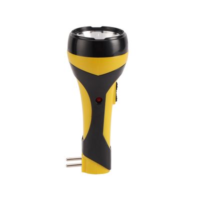 Krypton KNFL5008 4V 400mAh Rechargeable LED Plastic Torch - High Power Flashlight Super Bright Torch Light - Built-in Battery - Advanced Circuit Saving Energy, Powerful Torch for Camping Hiking Trekking Outdoor - 4 Hours of Working