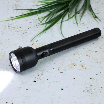 Krypton Rechargeable LED Flashlight- KNFL5100| Light Source: 7W High Power T6 LED, Equipped with Triple Booster Technology and Aircraft Aluminum Alloy Housing| Perfect for Indoor and Outdoor Use, 4 Hours Continuous Working| Rechargeable Li-ion Battery Torch Light| Black