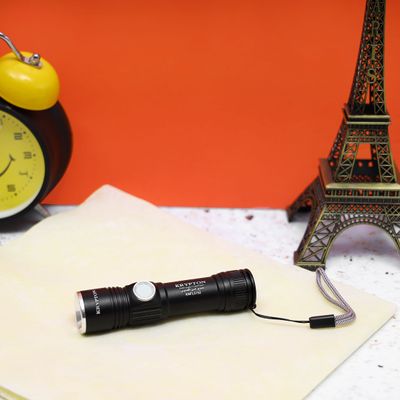 Krypton Rechargeable LED Flashlight - High Power Flashlight Super Bright - Torch Light - Built-in Battery - Powerful Torch for Camping Hiking Trekking Outdoor