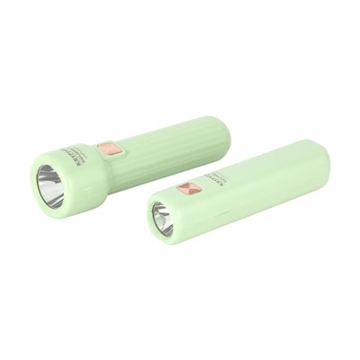 Krypton Rechargeable LED Torch- KNFL5004/ Pack of 2, Sturdy Housing with Hyper Bright LEDs/ 4-5 Hours Working Time, Lithium Battery/ Compact and Lightweight Design, Perfect for Indoor and Outdoor Use/ Pastel Green, 2 Years Warranty