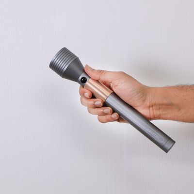 Rechargeable LED Flashlight, Aluminium Flashlight, KNFL5155 | Portable Design | 4000mAh Battery with 4 Hours Working & Indicator Lights | Ideal for Camping, Travelling & More