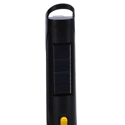 Krypton Rechargeable LED Torch with Solar Panel- KNFL5159| Rechargeable and Easy to Use| Energy Efficient Design with Solar Panel and AC Charging| Compact, Portable and Light-Weight Design with 6 Hours Operating Time| Perfect for Indoor and Outdoor Use| Yellow and Black