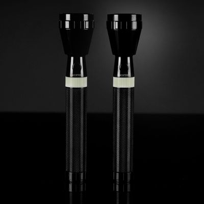 Krypton Rechargeable LED Flashlight- KNFL5434| Pack of Two, Microchip LED with Triple Booster Technology| Perfect for Indoor and Outdoor Use, 2 Hours Continuous Working| Rechargeable Battery Torch Lights| Black