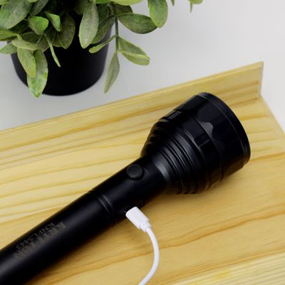 Rechargeable LED Flashlight, USB Chargeable Torch, KNFL5443 | 3W Hi-Power LED Light | Pack of 2 Flashlight | Lifetime Warranty on CREE LED | Ideal for Trekking, Camping & More