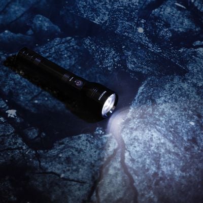 Krypton Rechargeable LED Flashlight- KNFL5438| Energy Efficient Design with Type C Charging, Compact, Portable and Light-Weight Design with Long Operating Time up to 5 Hours, 1200M Real Range Distance| Perfect for Indoor and Outdoor Use| Lifetime Warranty