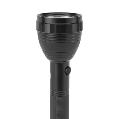 Krypton Rechargeable LED Torch Light- KNFL5453| Sturdy Housing with COB Hi-Power LED| 3 Hours Working Time, Lithium Battery| Compact and Lightweight Design, Perfect for Indoor and Outdoor Use| Black, 2 Years Warranty