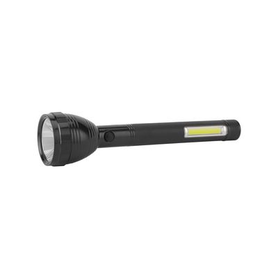 Krypton Rechargeable LED Torch Light- KNFL5453| Sturdy Housing with COB Hi-Power LED| 3 Hours Working Time, Lithium Battery| Compact and Lightweight Design, Perfect for Indoor and Outdoor Use| Black, 2 Years Warranty