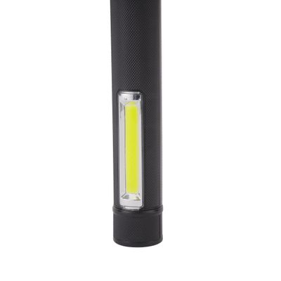 Krypton Rechargeable LED Torch Light- KNFL5453| Sturdy Housing with COB Hi-Power LED| 3 Hours Working Time, Lithium Battery| Compact and Lightweight Design, Perfect for Indoor and Outdoor Use| Black, 2 Years Warranty