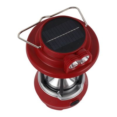 Krypton LED Emergency Lantern with Solar Panel- KNE5187/ Energy Efficient Design, Super Bright and Long Hours Working/ Compact, Portable and Light-Weight/ Perfect for Indoor and Outdoor Use/Maroon, 2 Years Warranty