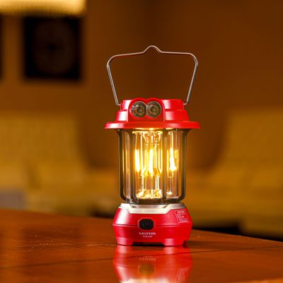 Krypton LED Emergency Lantern with Solar Panel- KNE5187/ Energy Efficient Design, Super Bright and Long Hours Working/ Compact, Portable and Light-Weight/ Perfect for Indoor and Outdoor Use/Maroon, 2 Years Warranty