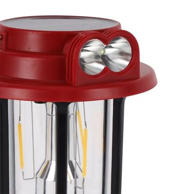 Krypton LED Emergency Lantern with Solar Panel- KNE5187/ Energy Efficient Design, Super Bright and Long Hours Working/ Compact, Portable and Light-Weight/ Perfect for Indoor and Outdoor Use/Maroon, 2 Years Warranty