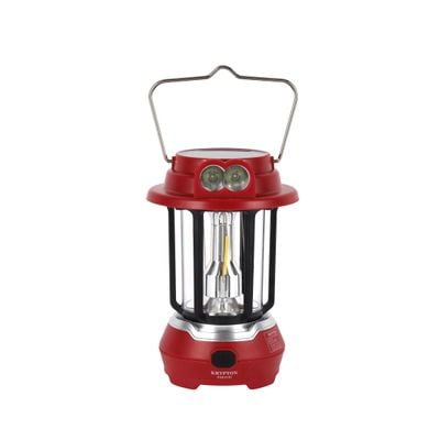 Krypton LED Emergency Lantern with Solar Panel- KNE5187/ Energy Efficient Design, Super Bright and Long Hours Working/ Compact, Portable and Light-Weight/ Perfect for Indoor and Outdoor Use/Maroon, 2 Years Warranty