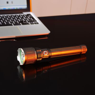 Krypton Rechargeable LED Flashlight- KNFL5456/ 3 Modes, High Power Battery, Easy to Use/ Hyper Bright White Laser, Polished Reflector, Compact, Portable and Light-Weight Design and 25 Hours Operating/ Perfect for Indoor and Outdoor Use/ Black, Lifetime Warranty