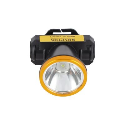 Krypton Rechargeable LED Headlamp- KNHL5471/ Lithium Battery and Easy to Use/ Compact, Portable and Light-Weight Design/ Strong and Low Light, Perfect for Camping, Hiking, Cycling, Fishing, etc./ Black, 2 Years Warranty