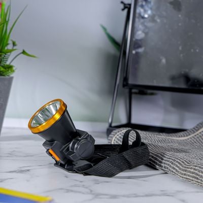 Krypton Rechargeable LED Headlamp- KNHL5471/ Lithium Battery and Easy to Use/ Compact, Portable and Light-Weight Design/ Strong and Low Light, Perfect for Camping, Hiking, Cycling, Fishing, etc./ Black, 2 Years Warranty