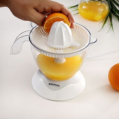 Krypton Electric Citrus Juicer for Quick, Healthy, Nutritious Juices - Effortless Juicer with Bi-Direction Twist, 1 Litre Capacity | 2 Years Warranty