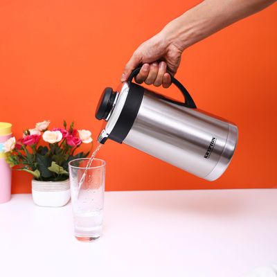 1.6L Stainless Steel Vacuum Flask - Insulated Flask Bottle - Thermos Flask with Double Wall Design - Hot & Cool, Portable & Leak Proof - Perfect for Camping Hiking