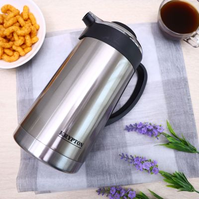 1.9L Stainless Steel Vacuum Flask - Insulated Flask Bottle - Thermos Flask with Double Wall Design - Hot & Cool, Portable & Leak Proof - Perfect for Camping Hiking