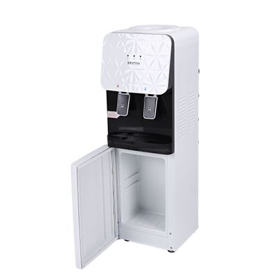 Krypton KNWD6155 Hot & Cold Bottled Water Cooler Dispenser with Cabinet | Floor-Standing Water Machine, Perfect for Offices and Meeting Rooms - Stainless Steel Water Tank