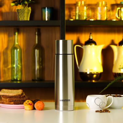 Krypton Stainless Steel Vacuum Flask | 500 ML | BPA- Free | Heat Insulated Thermos for Keeping Hot/Cold Long Hour | Double-Walled | Perfect for Hot Water, Tea, Beverages | 2 Years Warranty