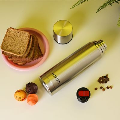 Krypton Stainless Steel Vacuum Bottle - 750 ml | KNVF6286 | Portable Double Wall Vacuum Bottle Keep Hot & Cold - Perfect for Camping, Traveling, Hiking, Office & More | 2 Years Warranty