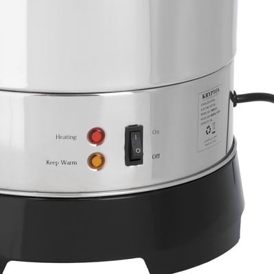 Stainless Steel Electric Kettle with 15L Capacity, KNK6324 | Boil Dry Protection | Auto and Resettable Thermostat | Tap for Taking Water | For Home or Commercial Use