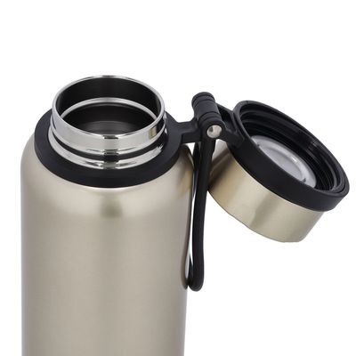 Sports Bottle, Stainless Steel, 950ml, KNVF6357 | Double Wall Vacuum Insulation | Keep Drinks Hot Or Cold For Hours | Silicon Handle | Leak-Proof Lid