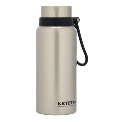 Sports Bottle, Stainless Steel, 950ml, KNVF6357 | Double Wall Vacuum Insulation | Keep Drinks Hot Or Cold For Hours | Silicon Handle | Leak-Proof Lid