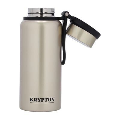 Sports Bottle, Stainless Steel, 950ml, KNVF6357 | Double Wall Vacuum Insulation | Keep Drinks Hot Or Cold For Hours | Silicon Handle | Leak-Proof Lid