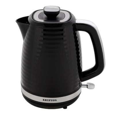 Cordless Kettle, 1.7L Electric Plastic Kettle, KNK6377 | Cool Touch Body | Auto-Shut Off, Boil Dry Protection | 360 Rotational Base | Pull Up Lid | Rear Water Gauge