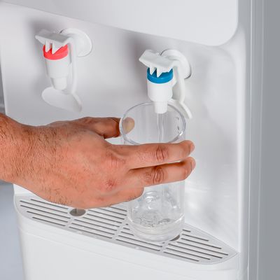 Krypton Water Dispenser- KNWD6422| Hot and Cold Function, Compressor Cooling, Fast Cooling And 2 Taps| Cold Temperature: 5-10 Degrees Celsius; Hot Temperature: 85-95 Degrees Celsius| Perfect For Home And Office| White, 2 Year Warranty