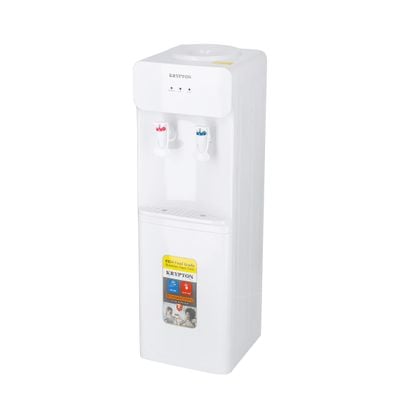 Krypton Water Dispenser- KNWD6422| Hot and Cold Function, Compressor Cooling, Fast Cooling And 2 Taps| Cold Temperature: 5-10 Degrees Celsius; Hot Temperature: 85-95 Degrees Celsius| Perfect For Home And Office| White, 2 Year Warranty