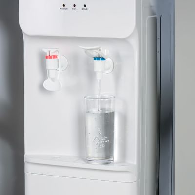 Krypton Water Dispenser- KNWD6422| Hot and Cold Function, Compressor Cooling, Fast Cooling And 2 Taps| Cold Temperature: 5-10 Degrees Celsius; Hot Temperature: 85-95 Degrees Celsius| Perfect For Home And Office| White, 2 Year Warranty