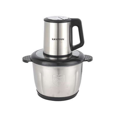 Krypton 3.0 L Multi Chopper- KNMC6566/ 500 W, Compact Multi-Purpose Chopping Machine, Stainless Steel Gear, Blade Assembly, Cutter Pole/ 3 Buttons, 2 Speeds, Suitable for Vegetables, Fruits, Meat/ for Fast and Effective Mincing, Egg Beating Function/ Silver and Black, 2-Year Warranty
