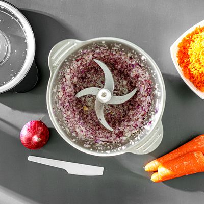Krypton 3.0 L Multi Chopper- KNMC6566/ 500 W, Compact Multi-Purpose Chopping Machine, Stainless Steel Gear, Blade Assembly, Cutter Pole/ 3 Buttons, 2 Speeds, Suitable for Vegetables, Fruits, Meat/ for Fast and Effective Mincing, Egg Beating Function/ Silver and Black, 2-Year Warranty