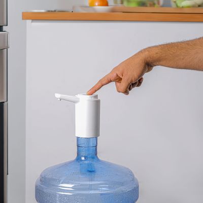 Krypton Rechargeable Water Pump- KNWP5474/ Simple Installation, for Gallon, Bottles/ Dispenser, can be Used at Home and Office/ Portable and Light-Weight with Easy One Button Mechanism and USB Charging/ White, 2 Years Warranty