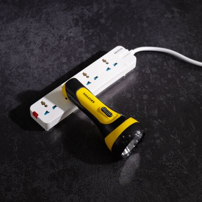 Krypton 4-Way Universal Type Extension Socket - KNES5078/ 3 Meter Cord Length and 750 Fire Proof Temperature/ 2 Years Warranty, White Color