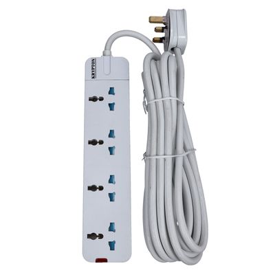 4 Way Universal Type Extension Socket, High Quality,KNES5081 - 5m Cord Length,2 Years Warranty, Ideal For All Electronic Devices