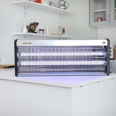 Krypton Fly and Insect Killer - Powerful Fly Zapper 2x20W UV Light | Professional Electric Bug Zapper, Insect Killer, Fly Killer, Wasp Killer - Insect Killing Mesh Grid, with Detachable Hang
