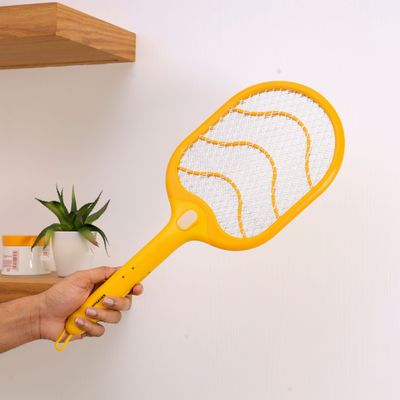 Krypton KNMB5074 Dengue Mosquitos Swatter- 10-12 hrs working | Rechargeable Battery| 10-12 Hours Working | 1 Pcs LED Light | Ideal for Indoor & Outdoor Use