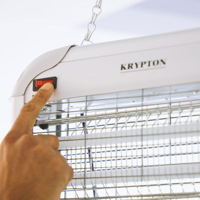 Krypton Electric Bug Killer - Powerful Fly Zapper UV Light | Professional Electric Bug Zapper, Insect Killer, Fly Killer, Wasp Killer | Insect Killing Mesh Grid, with Detachable Hanger