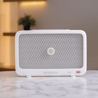 Krypton Rechargeable Mosquito Killer- KNBK6455/ USB Powered Pest or Bug Killer, 3500 V Effective Elimination/ No Poisonous Vapor, No Smell and No Pollution/ 2-3 Hours Working and Charging, Suitable for Home, Kitchen, Living Room, Office, etc./ 2 Years Warranty, White