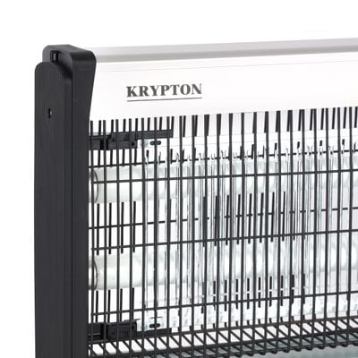 Krypton Electric Insect Killer- KNBK6583/ Automatic Pest and Fly Killing Machine, 2x20 W, Energy Saving/ Natural and Chemical Free, Advanced Technology with Low Power Consumption/ Suitable for Home, Office, Restaurants, Hospitals, etc./ 2 Years Warranty, Silver and Black